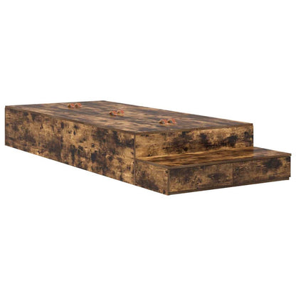 Seng Med Opbevaring Med Skuffe Røget Eg 236.5 X 90 X 31.5 Cm - Billede 2