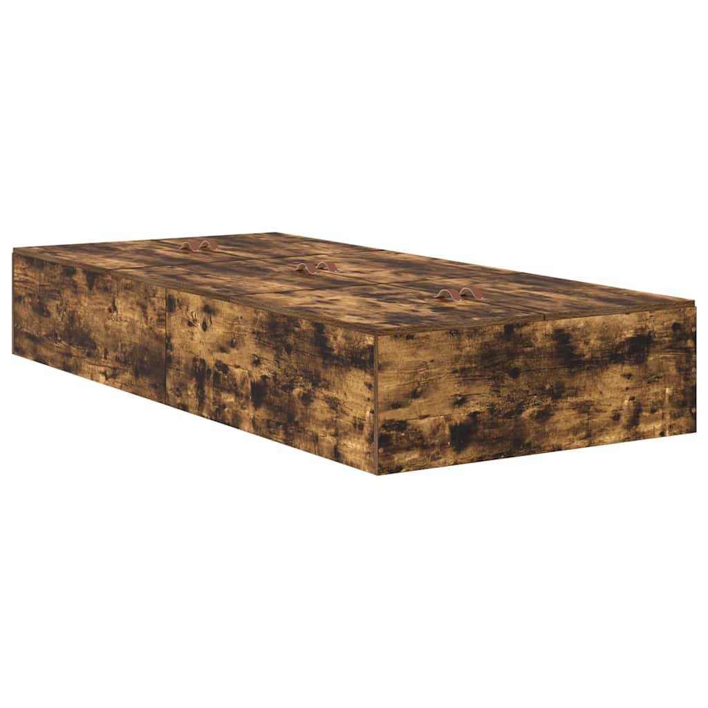 Seng Med Opbevaring Med Skuffe Røget Eg 236.5 X 90 X 31.5 Cm - Billede 5