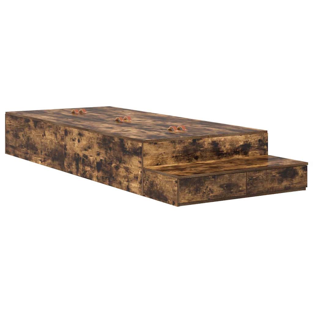 Seng Med Opbevaring Med Skuffe Røget Eg 236.5 X 100 X 31.5 Cm - Billede 2