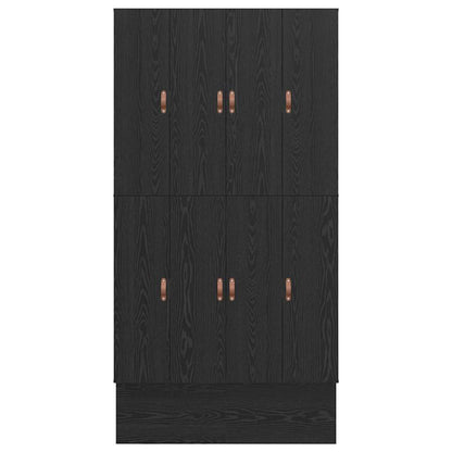 Seng Med Opbevaring Med Skuffe Sort Eg 236.5 X 120 X 31.5 Cm - Billede 9