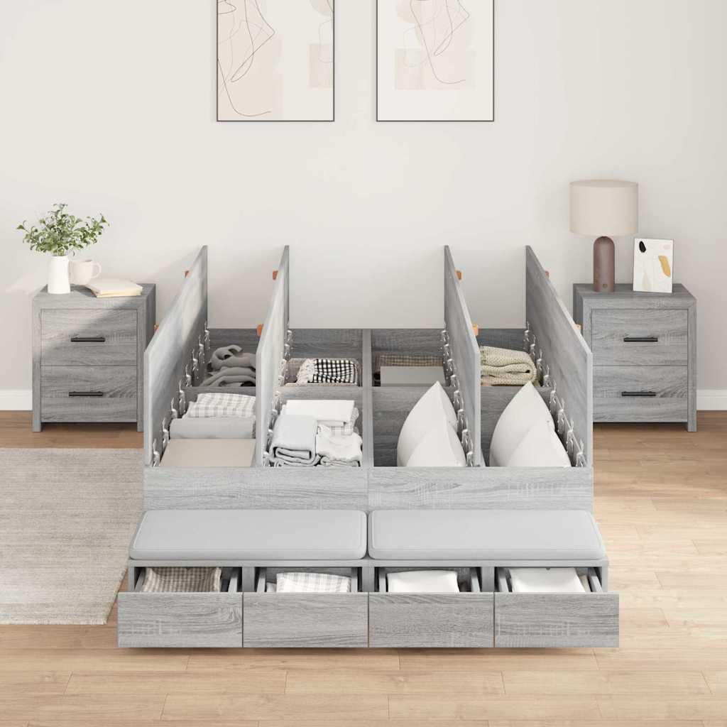 Seng Med Opbevaring Konstrueret Træ - Variant 3335634