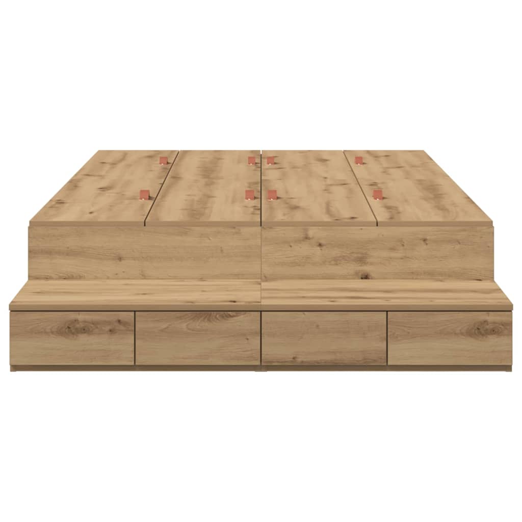 Seng Med Opbevaring Med Skuffe Artisan Eg 236.5 X 120 X 31.5 Cm - Billede 7