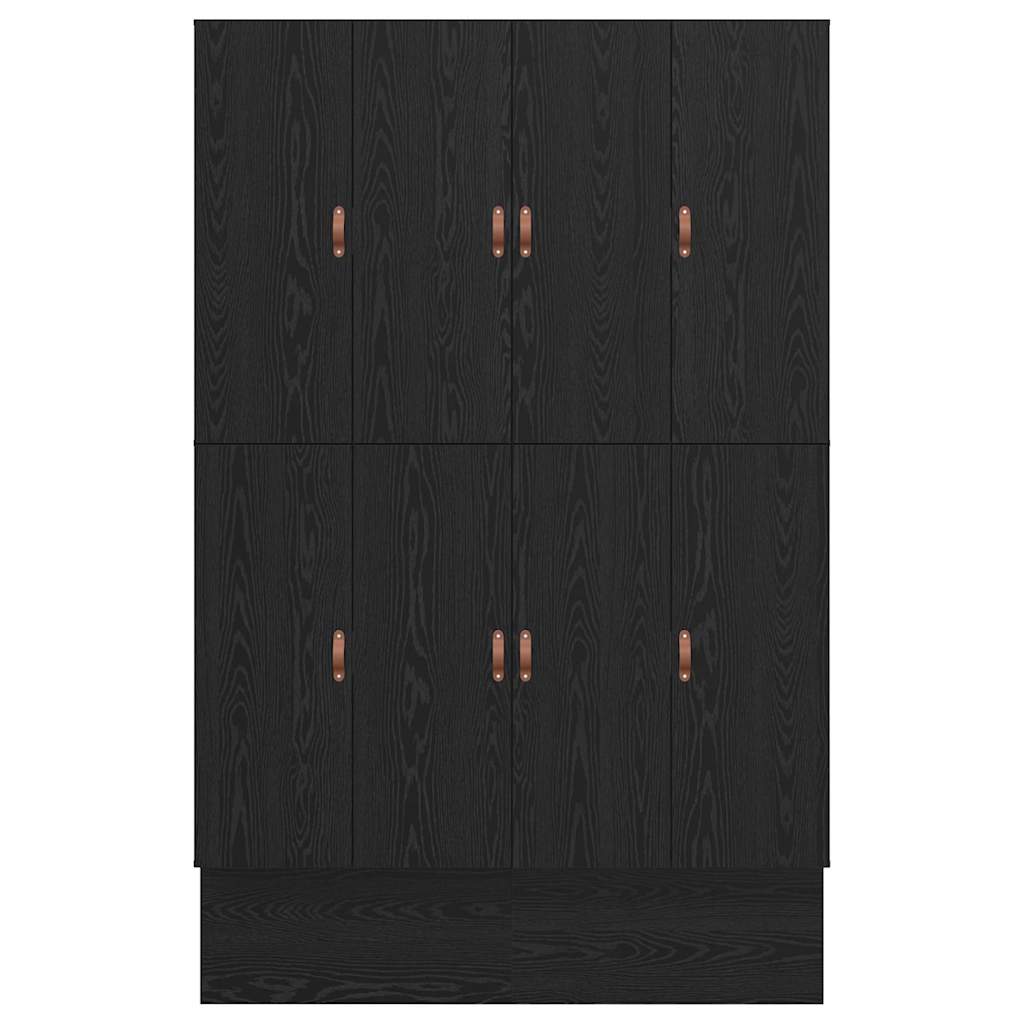 Seng Med Opbevaring Med Skuffe Sort Eg 236.5 X 150 X 31.5 Cm - Billede 9