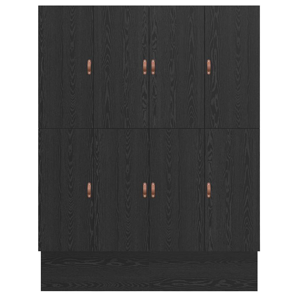 Seng Med Opbevaring Med Skuffe Sort Eg 236,5 X 180 X 31,5 Cm - Billede 9