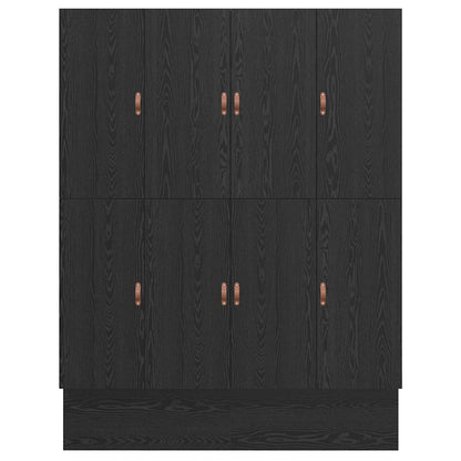 Seng Med Opbevaring Med Skuffe Sort Eg 236,5 X 180 X 31,5 Cm - Billede 9