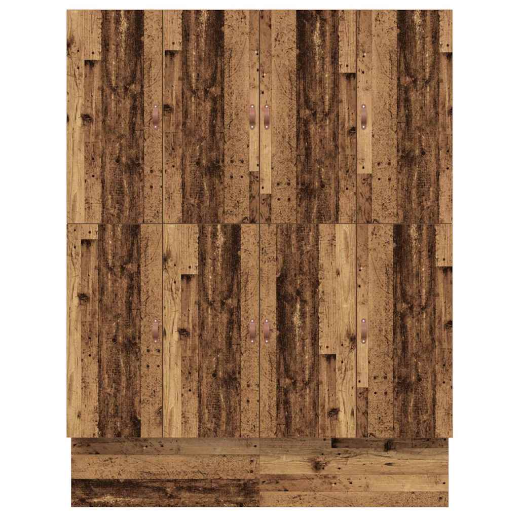 Seng Med Opbevaring Med Dør Gammelt Træ 236,5 X 180 X 31,5 Cm - Billede 10