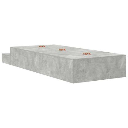 Seng Med Opbevaring Med Skuffe Beton Grå 226,5 X 90 X 31,5 Cm - Billede 10