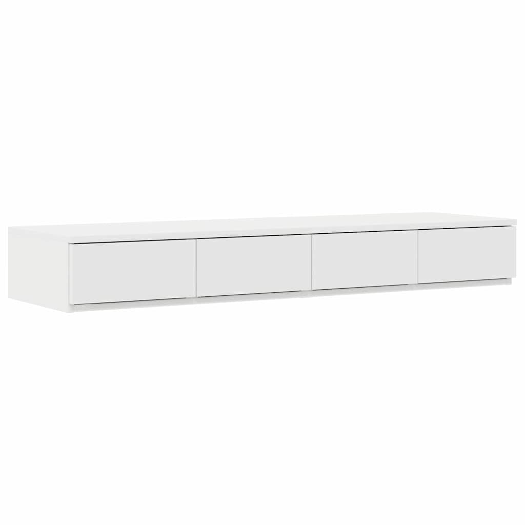 Seng Med Opbevaring Hvid 226,5 X 120 X 31,5 Cm Konstrueret Træ - Billede 6