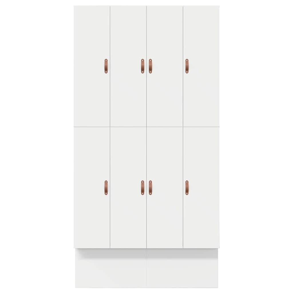 Seng Med Opbevaring Hvid 226,5 X 120 X 31,5 Cm Konstrueret Træ - Billede 11