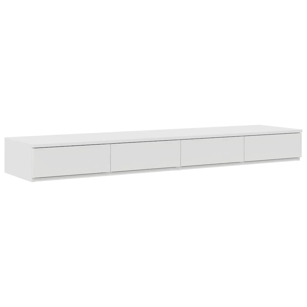 Seng Med Opbevaring Hvid 226,5 140 31,5 Cm Konstrueret Træ - Billede 6