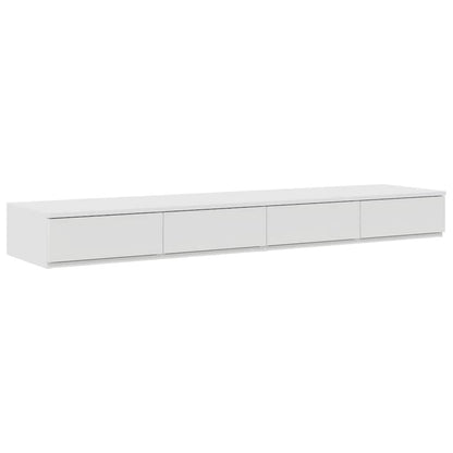 Seng Med Opbevaring Hvid 226,5 140 31,5 Cm Konstrueret Træ - Billede 6