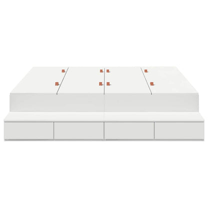 Seng Med Opbevaring Hvid 226,5 140 31,5 Cm Konstrueret Træ - Billede 8
