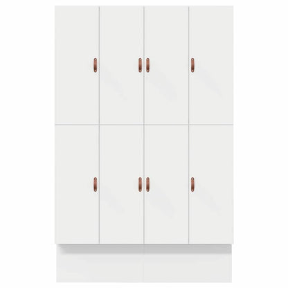 Seng Med Opbevaring Hvid 226,5 140 31,5 Cm Konstrueret Træ - Billede 11