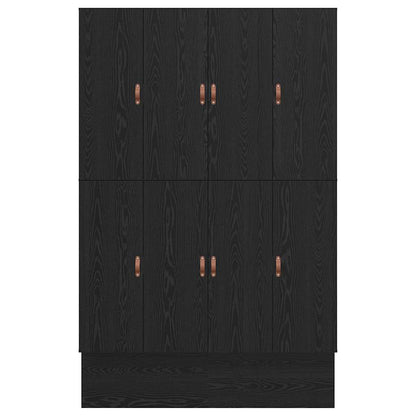 Seng Med Opbevaring Med Skuffe Sort Eg 226,5 X 140 X 31,5 Cm - Billede 11