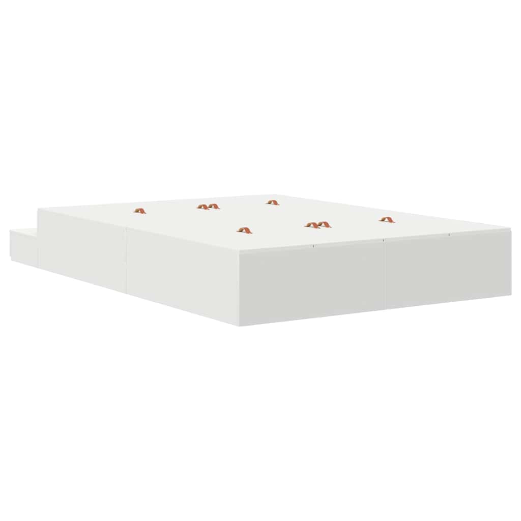 Seng Med Opbevaring Hvid 226,5 X 135 X 31,5 Cm Konstrueret Træ - Billede 10
