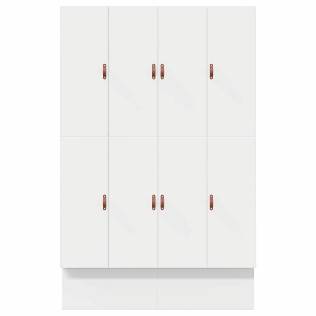 Seng Med Opbevaring Hvid 226,5 X 135 X 31,5 Cm Konstrueret Træ - Billede 11