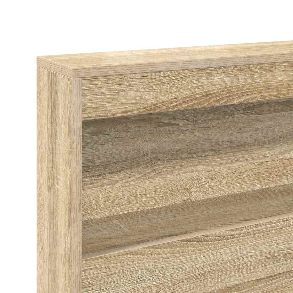 Bogreol Seng Sonoma-eg 160 200 Cm Konstrueret Træ - Billede 9