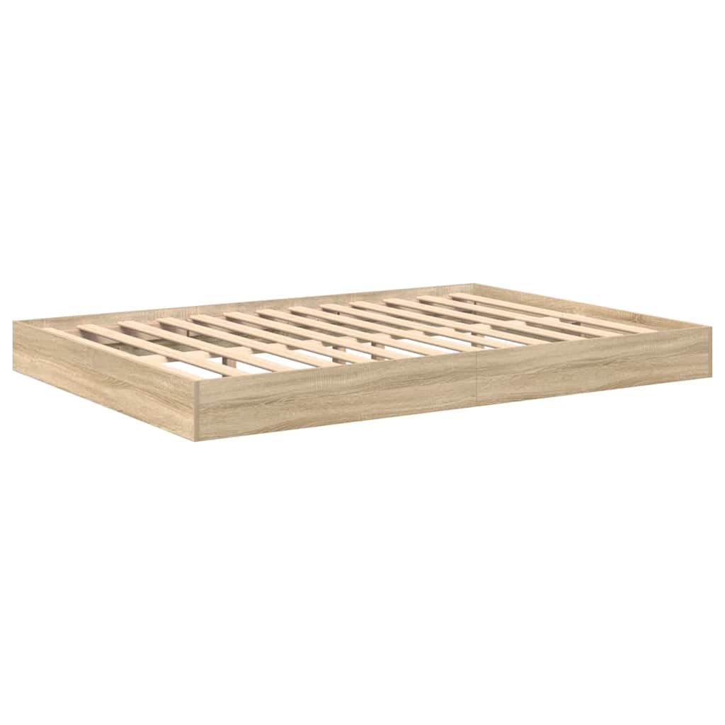 Bogreol Seng Sonoma-eg 160 200 Cm Konstrueret Træ - Billede 4