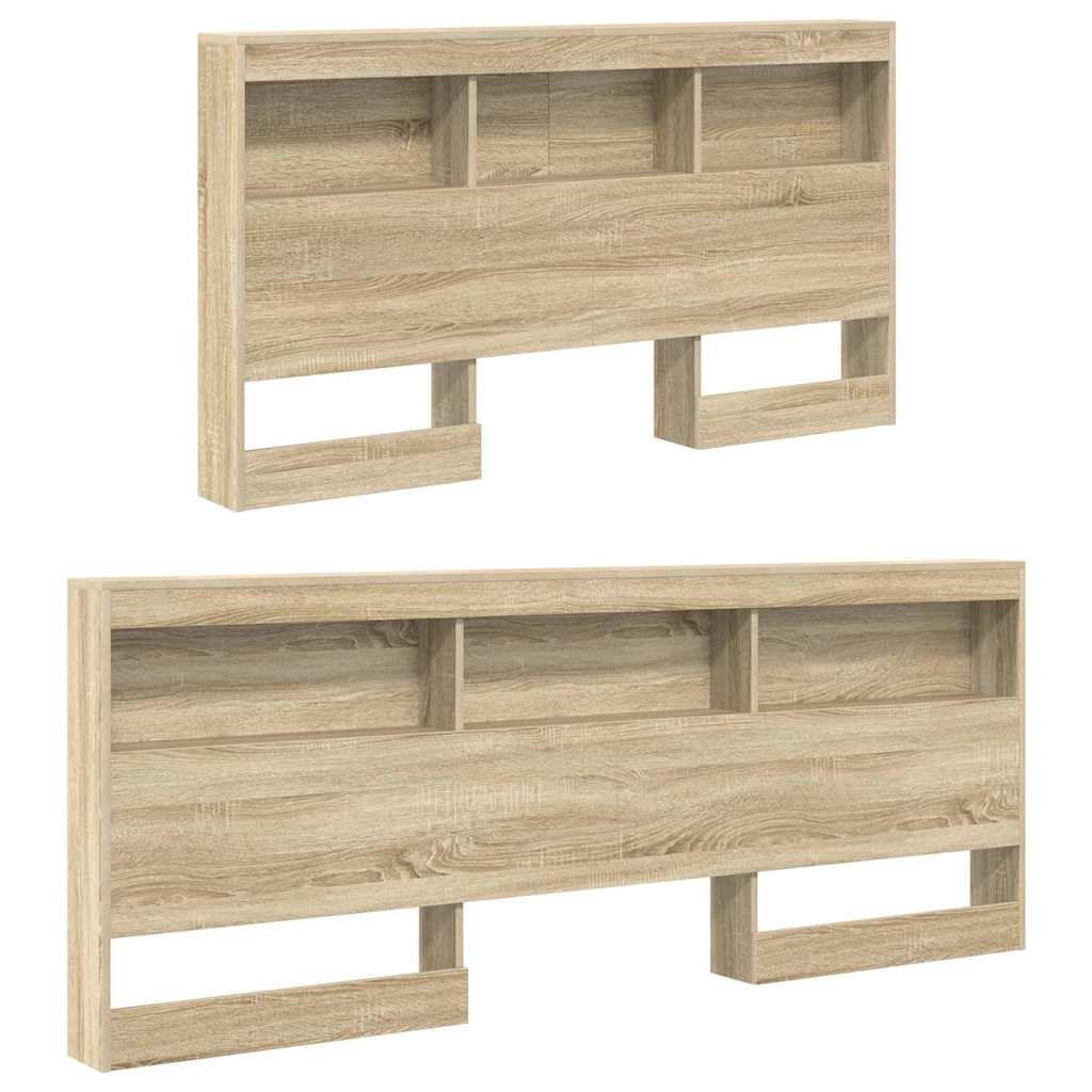 Bogreol Seng Sonoma-eg 160 200 Cm Konstrueret Træ - Billede 5