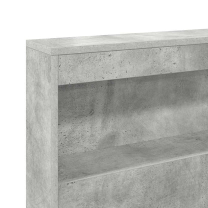 Bogreol Seng Betongrå 180 X 200 Cm Konstrueret Træ - Billede 10