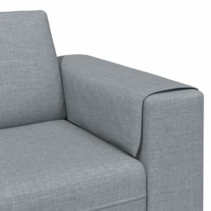Sofa Sæt Lysegrå Stof - Billede 7