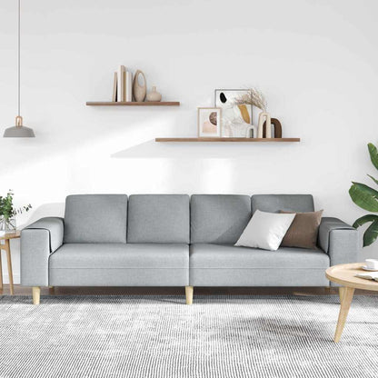 Sofa Sæt Lysegrå Stof - Billede 3