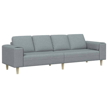 Sofa Sæt Lysegrå Stof - Billede 2