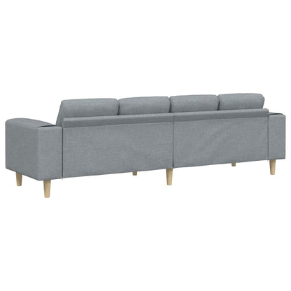 Sofa Sæt Lysegrå Stof - Billede 6