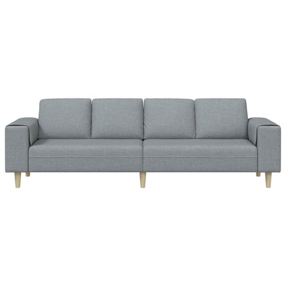 Sofa Sæt Lysegrå Stof - Billede 4