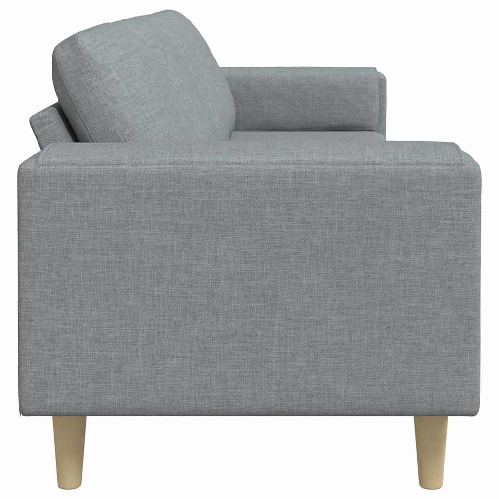 Sofa Sæt Lysegrå Stof - Billede 5