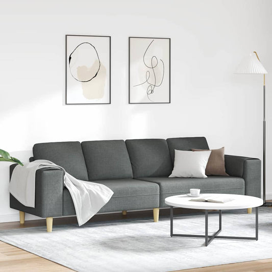 Sofa Sæt Mørkegrå Stof - Hovedbillede