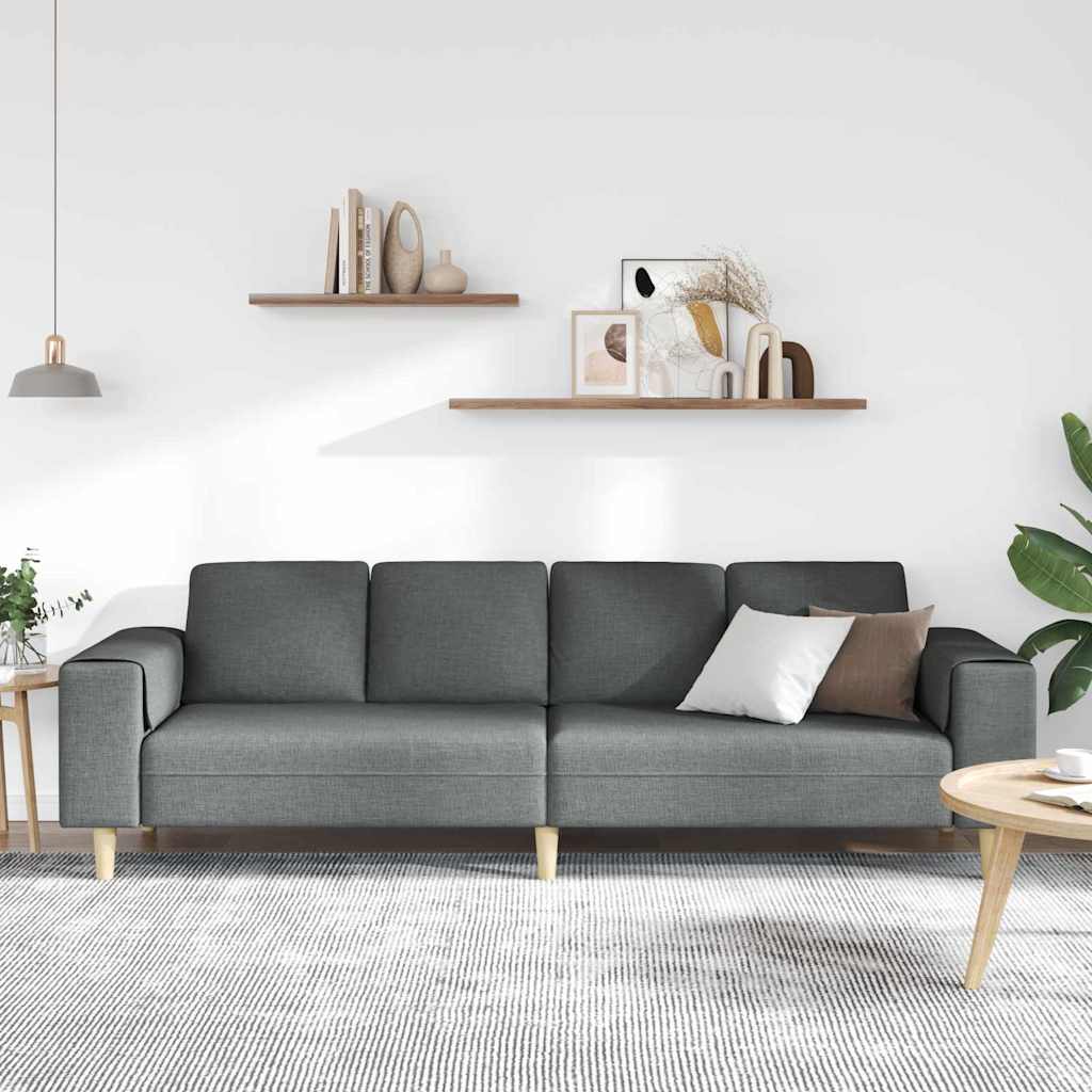 Sofa Sæt Mørkegrå Stof - Billede 3