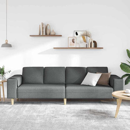 Sofa Sæt Mørkegrå Stof - Billede 3