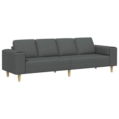 Sofa Sæt Mørkegrå Stof - Billede 2