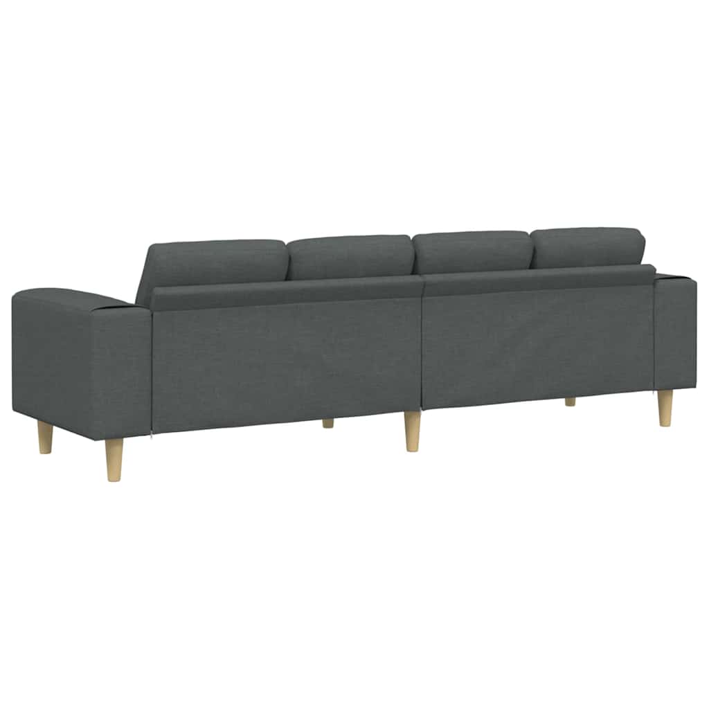 Sofa Sæt Mørkegrå Stof - Billede 6
