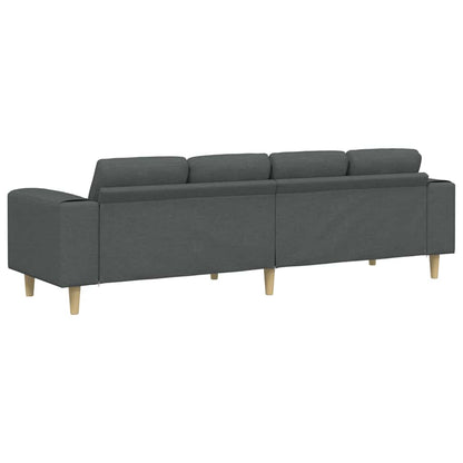 Sofa Sæt Mørkegrå Stof - Billede 6