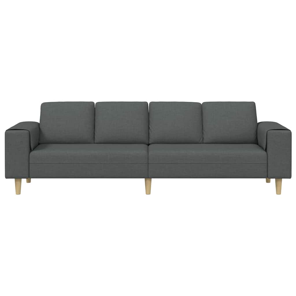 Sofa Sæt Mørkegrå Stof - Billede 4