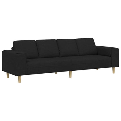 Sofa Sæt Sort Stof - Billede 2