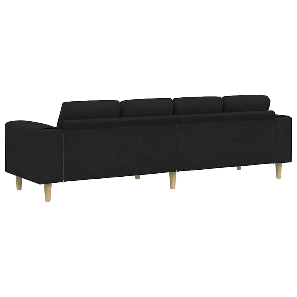 Sofa Sæt Sort Stof - Billede 6