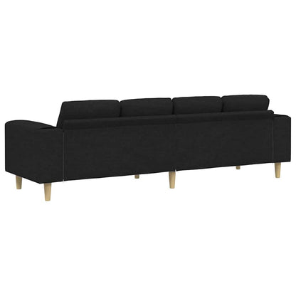 Sofa Sæt Sort Stof - Billede 6