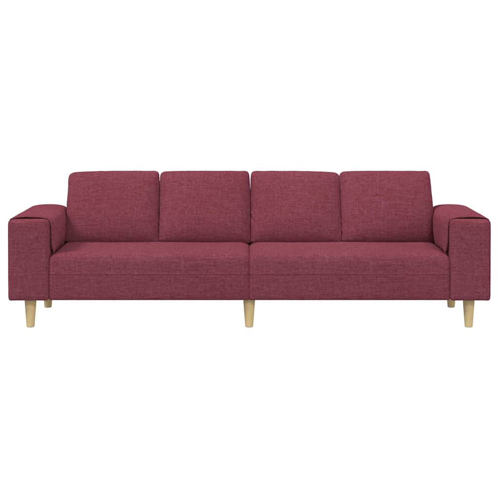Sofa Sæt Vinrød Stof - Billede 4