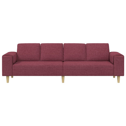 Sofa Sæt Vinrød Stof - Billede 4