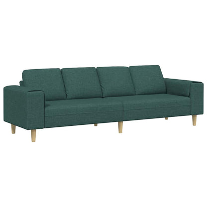 Sofa Sæt Mørkegrøn Stof - Billede 2