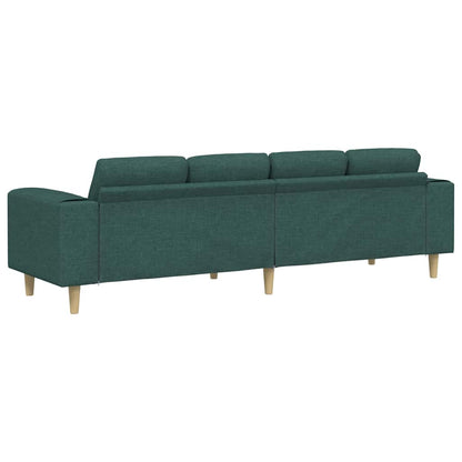 Sofa Sæt Mørkegrøn Stof - Billede 6