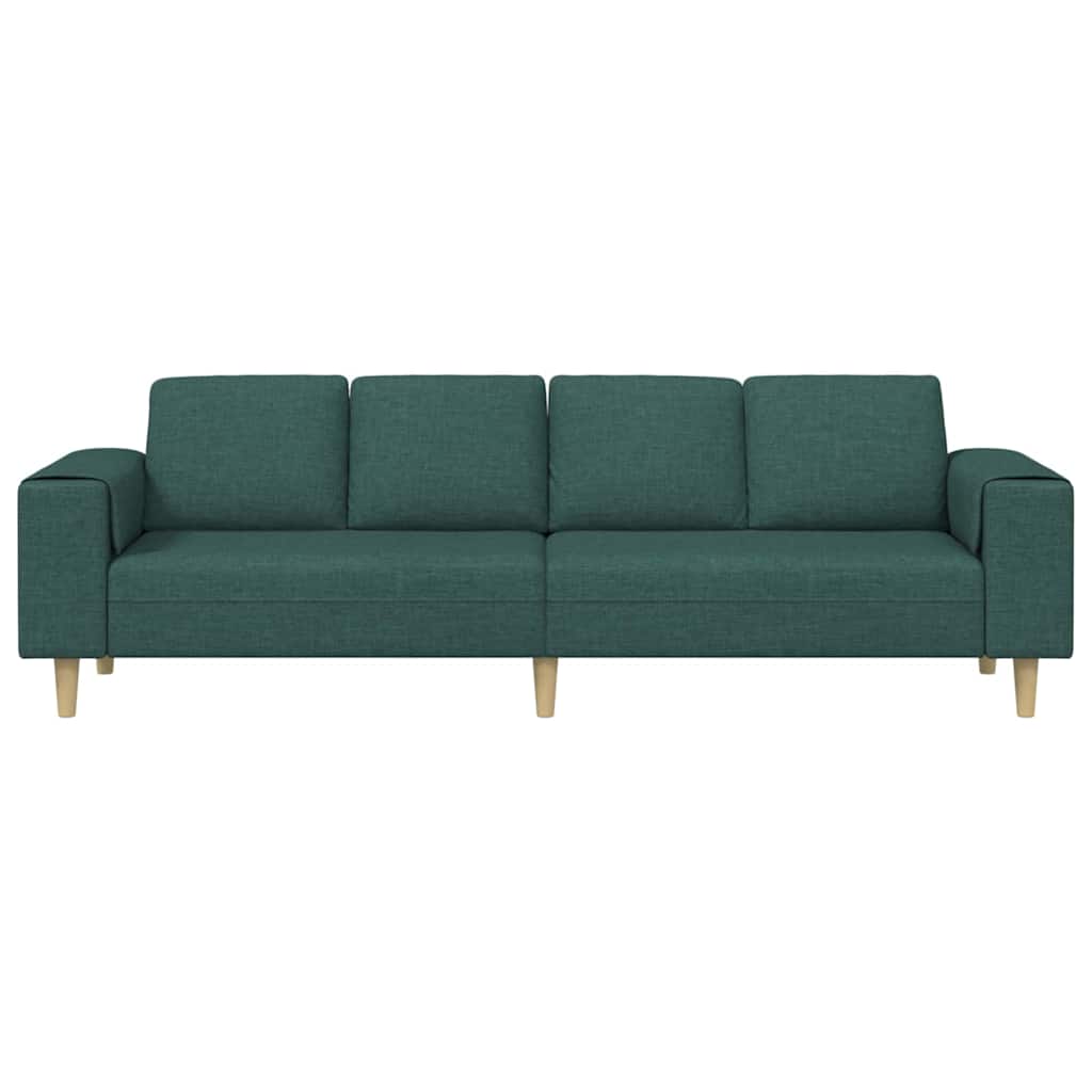 Sofa Sæt Mørkegrøn Stof - Billede 4