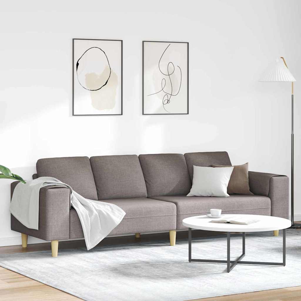 Sofa Sæt Gråbrun Stof - Hovedbillede