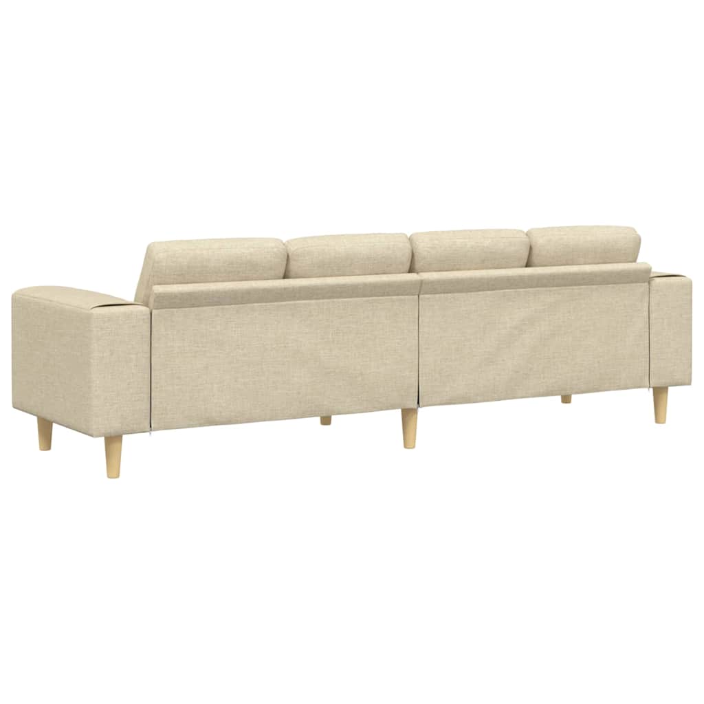 Sofa Sæt Creme Stof - Billede 6