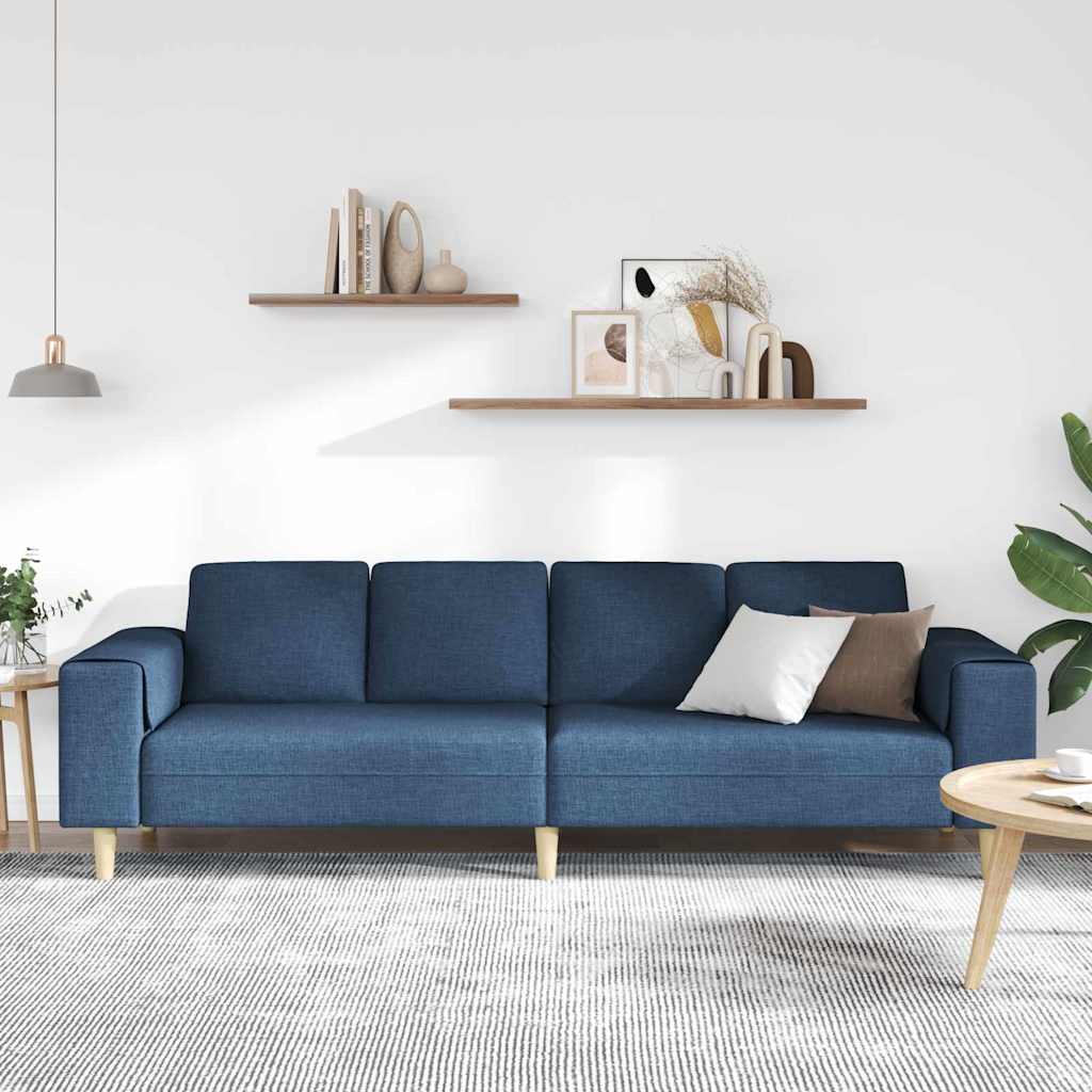 Sofa Sæt Blå Stof - Billede 3