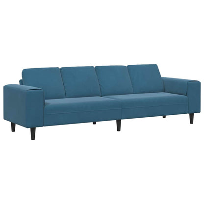 Sofa Sæt Blå Fløjl - Billede 2