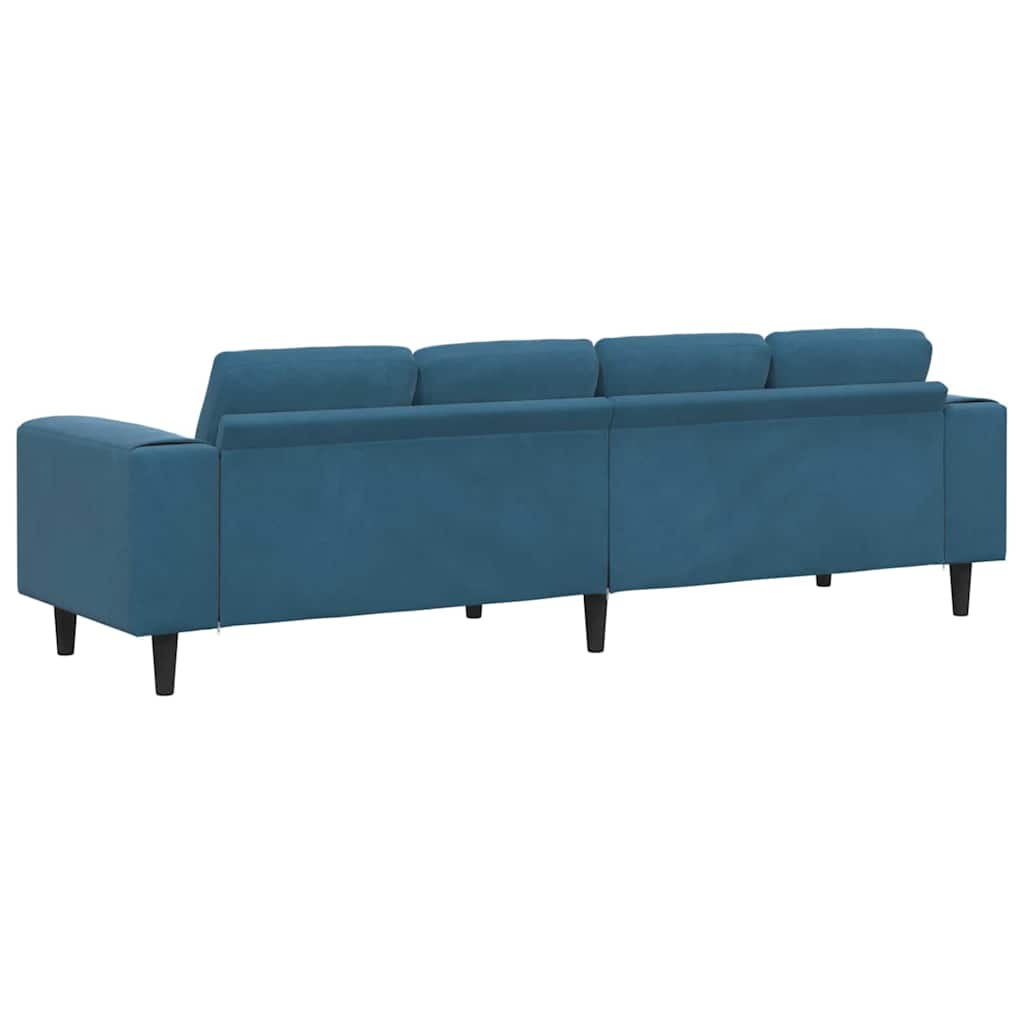 Sofa Sæt Blå Fløjl - Billede 6